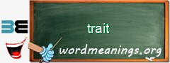 WordMeaning blackboard for trait